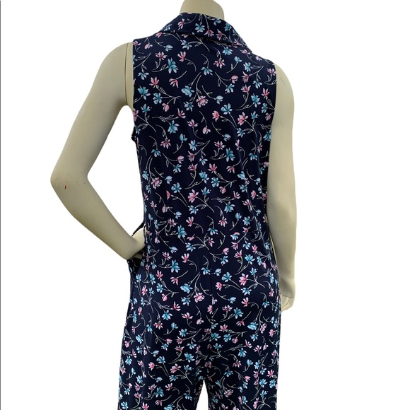 Nina Leonard Surplice Neckline Jumpsuit Size L - Picture 9 of 13